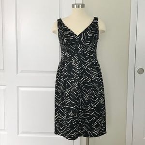 Eliza J Black and White Print Dress Size 6
